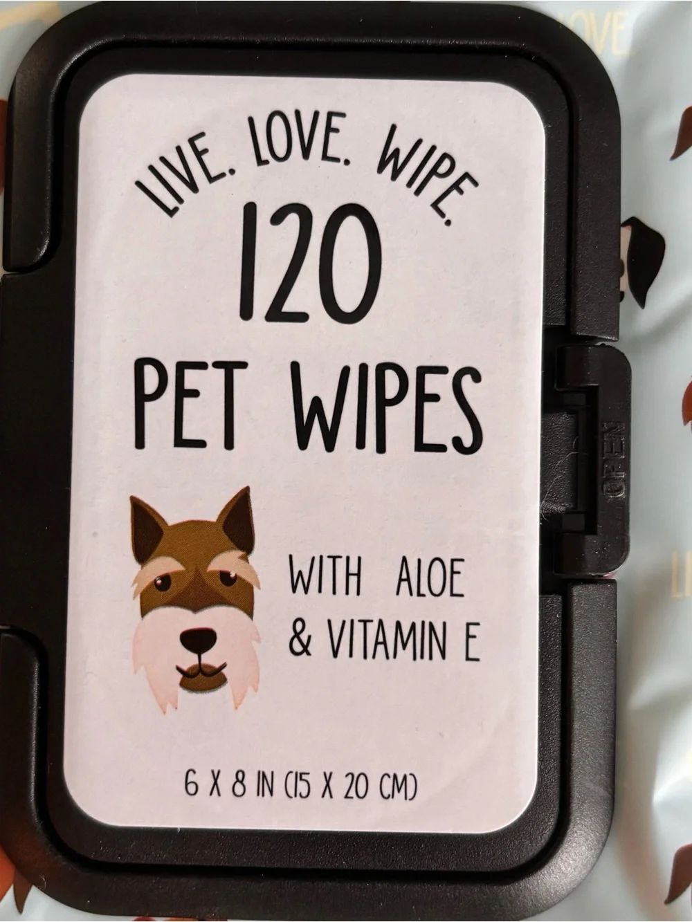 Pet Wipes with Aloe and Vitamin E Dog and Cat Skin Care 120 Count LIVE LOVE WIPE